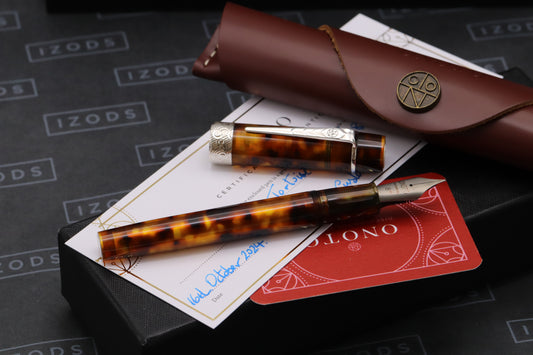Onoto Magna Tortoiseshell Oceania Turtle Prototype Fountain Pen - EF #8 Ti Nib