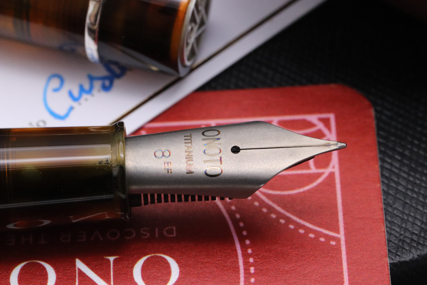 Onoto Magna Tortoiseshell Oceania Turtle Prototype Fountain Pen - EF #8 Ti Nib