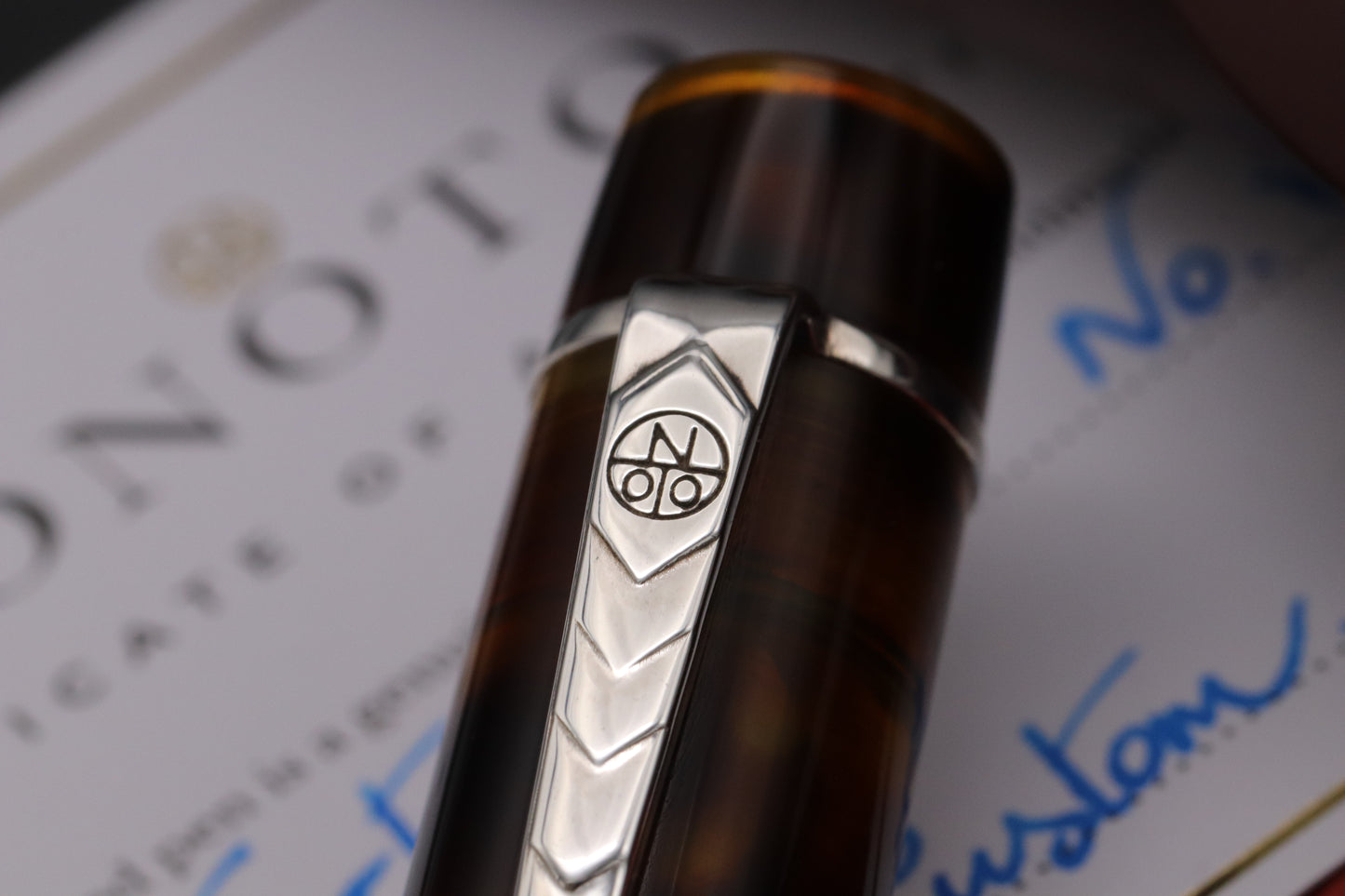 Onoto Magna Tortoiseshell Oceania Turtle Prototype Fountain Pen - EF #8 Ti Nib