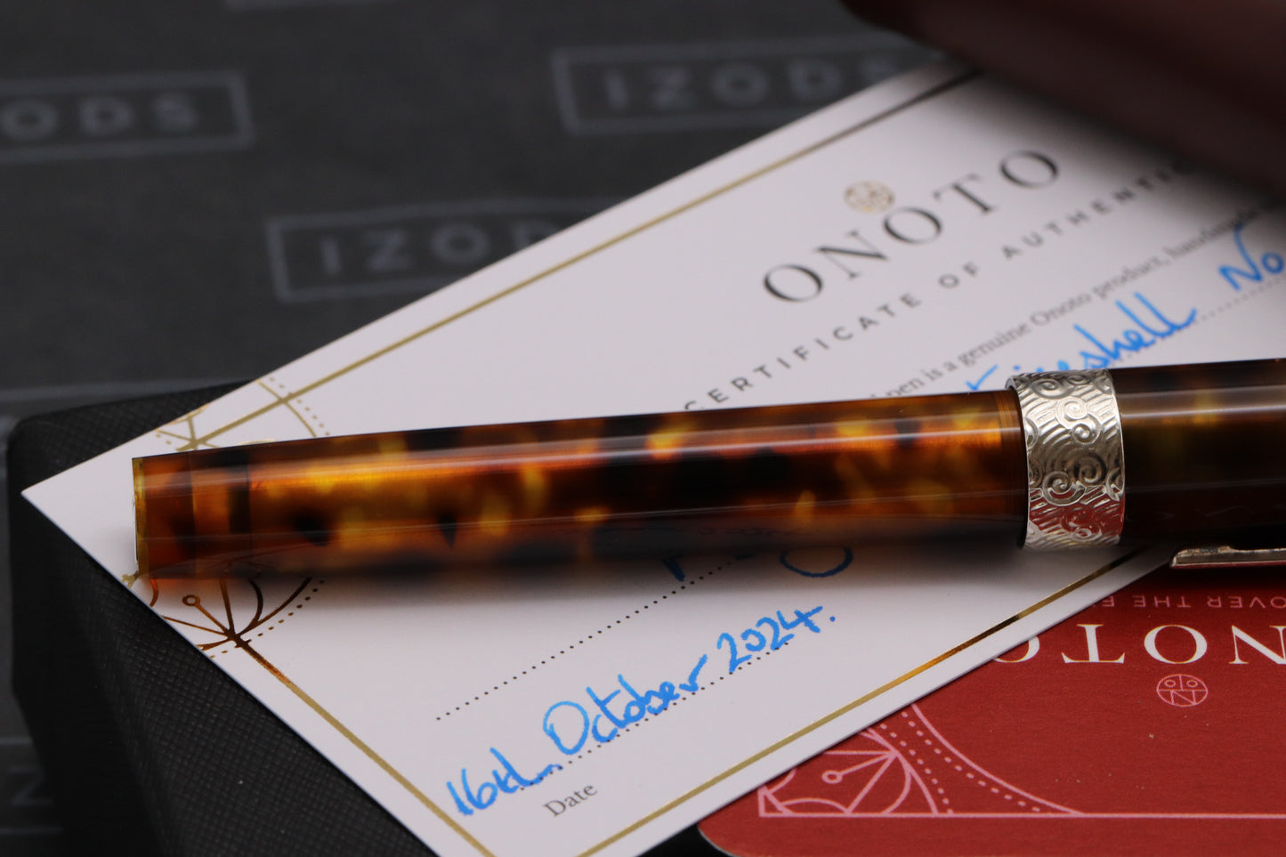 Onoto Magna Tortoiseshell Oceania Turtle Prototype Fountain Pen - EF #8 Ti Nib