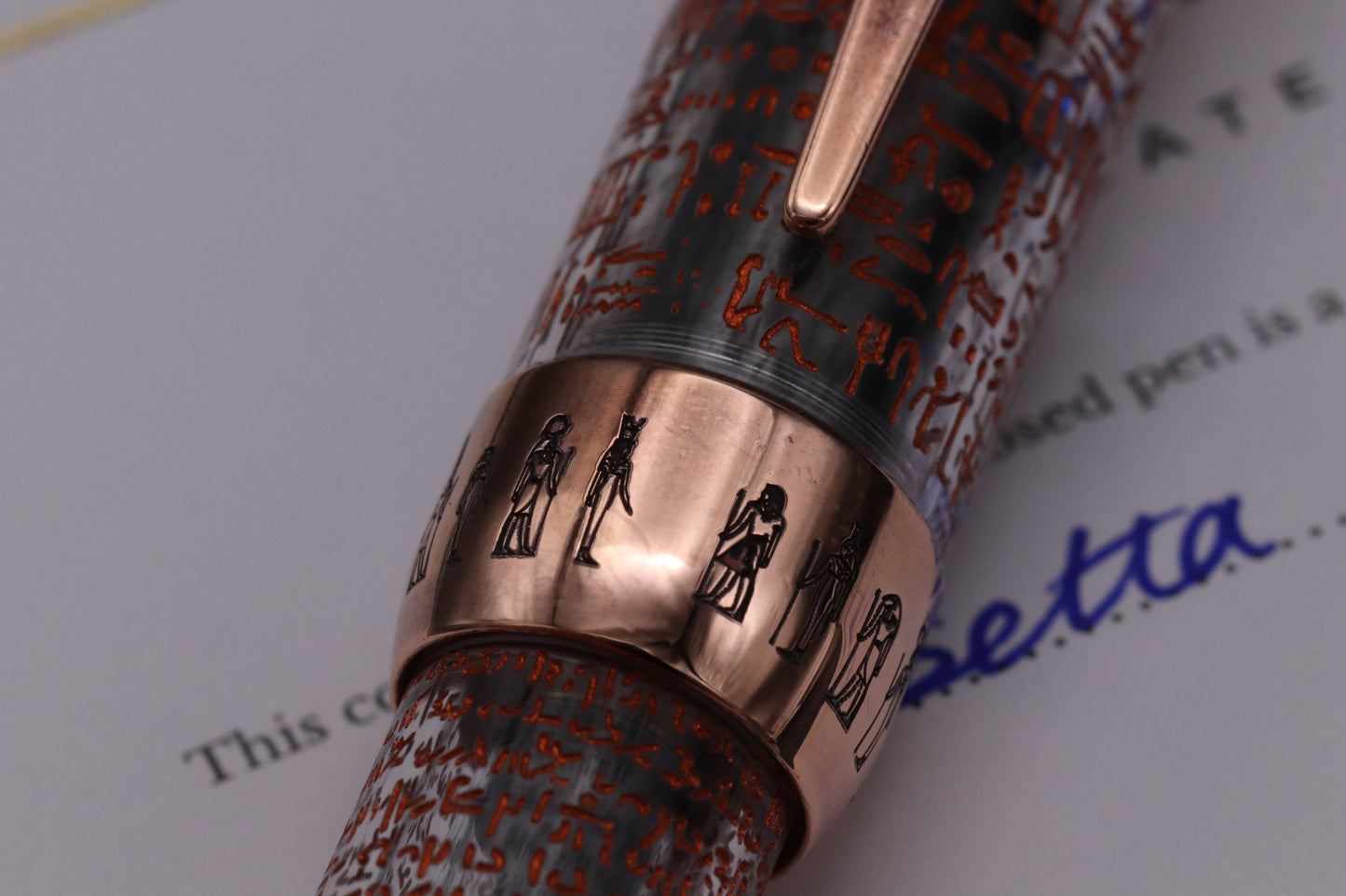 Onoto Rosetta Stone Copper Demonstrator Prototype Fountain Pen - EF #8 Ti Flex Nib