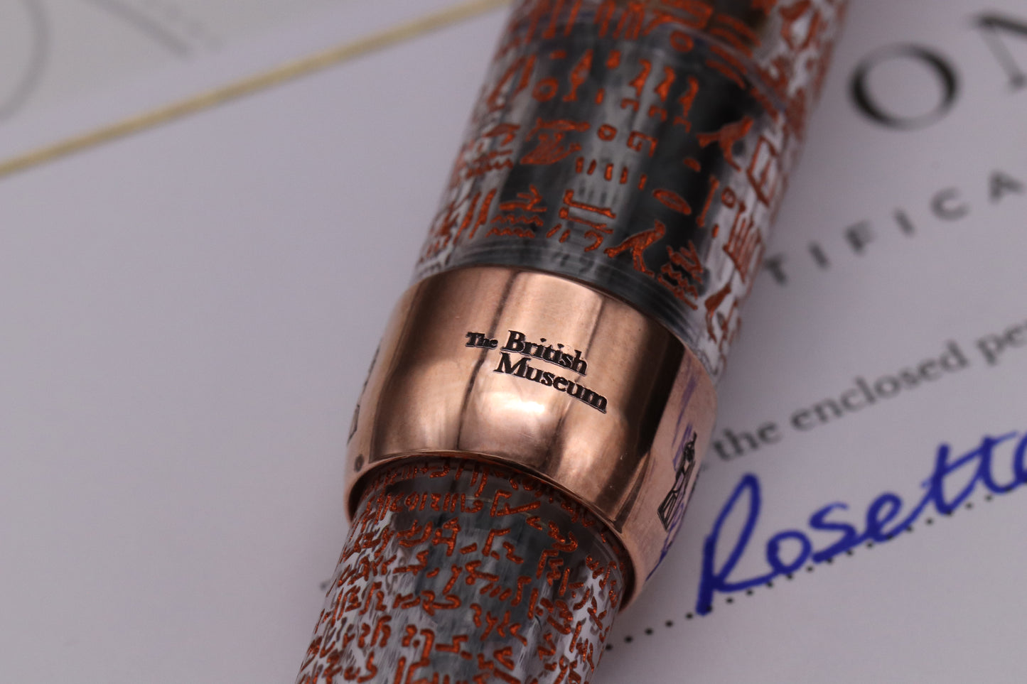 Onoto Rosetta Stone Copper Demonstrator Prototype Fountain Pen - EF #8 Ti Flex Nib