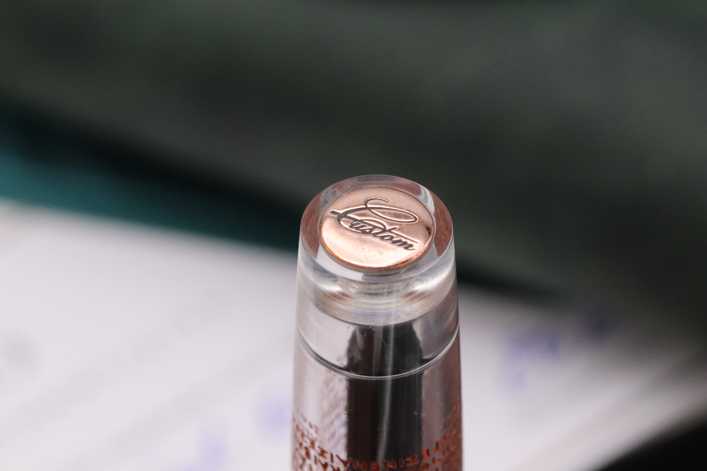 Onoto Rosetta Stone Copper Demonstrator Prototype Fountain Pen - EF #8 Ti Flex Nib
