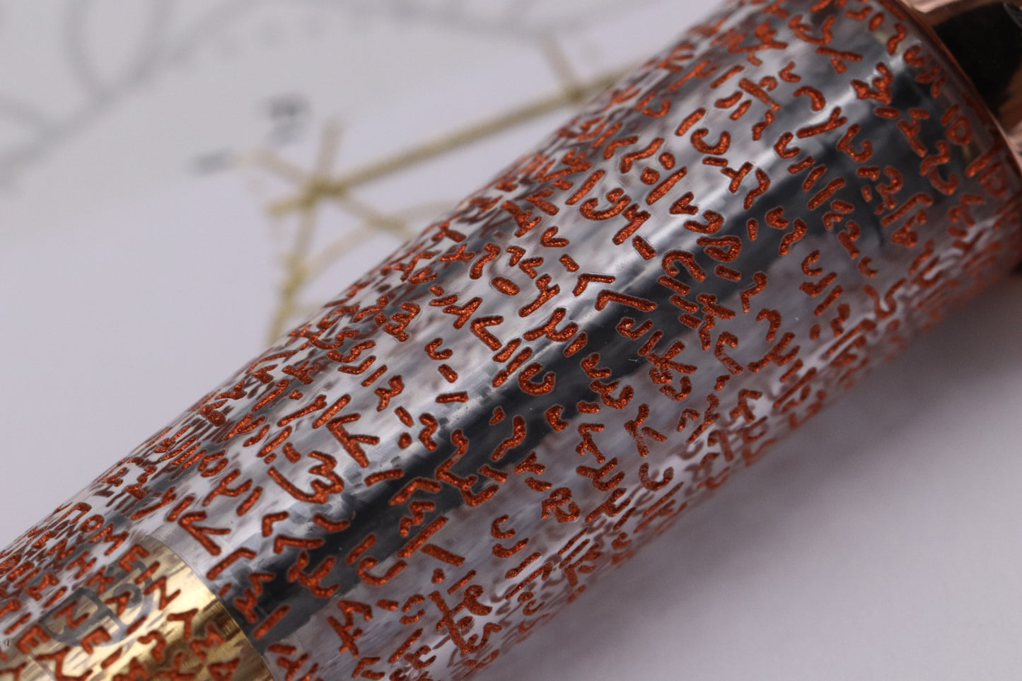 Onoto Rosetta Stone Copper Demonstrator Prototype Fountain Pen - EF #8 Ti Flex Nib