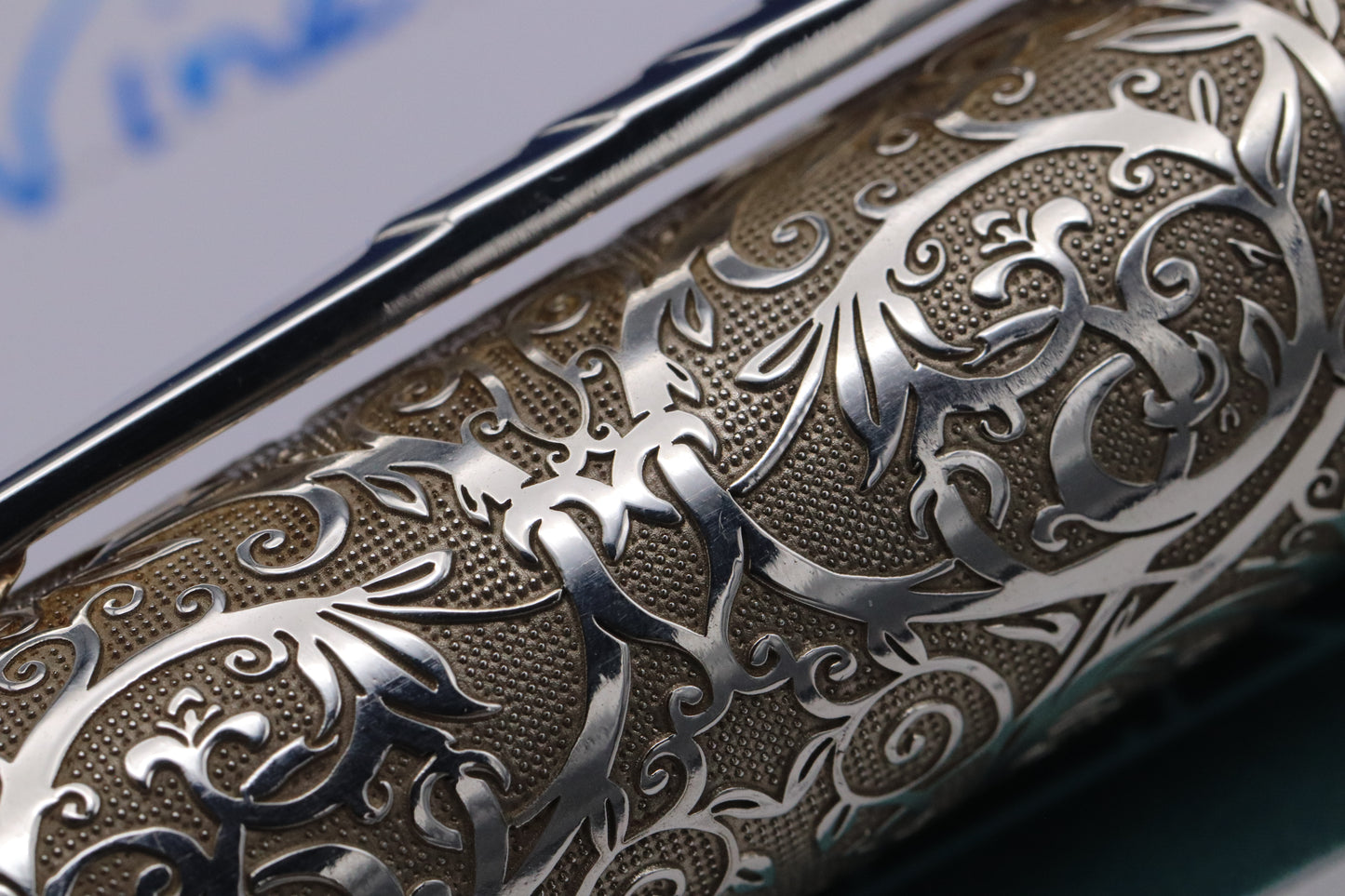 Onoto Sequoyah Vine Sterling Silver 1/1 Fountain Pen - 18k EF Nib