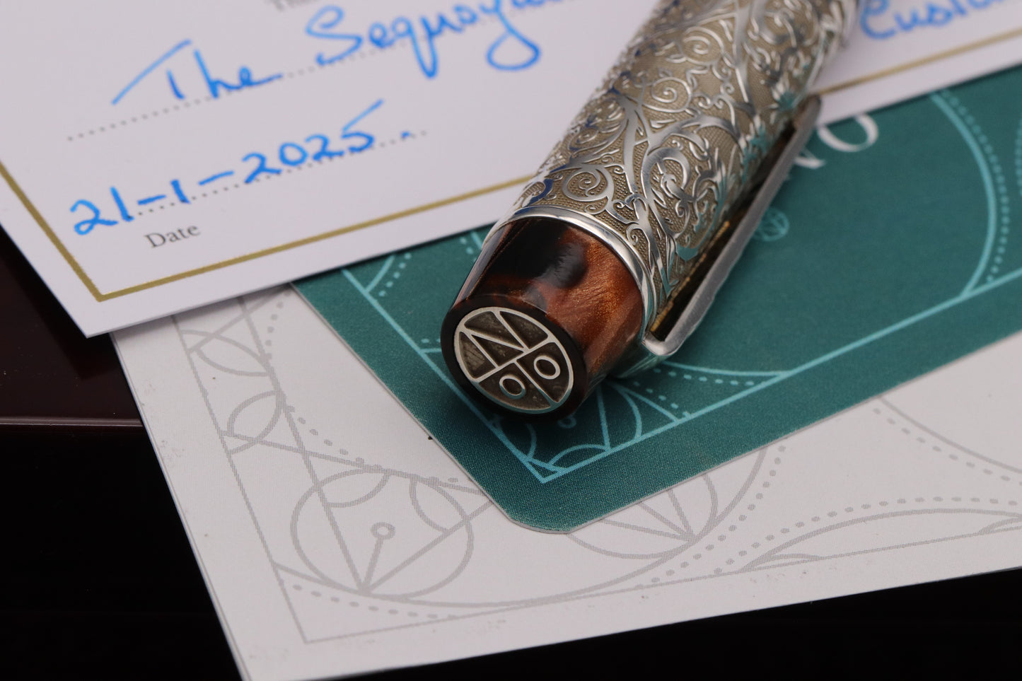 Onoto Sequoyah Vine Sterling Silver 1/1 Fountain Pen - 18k EF Nib
