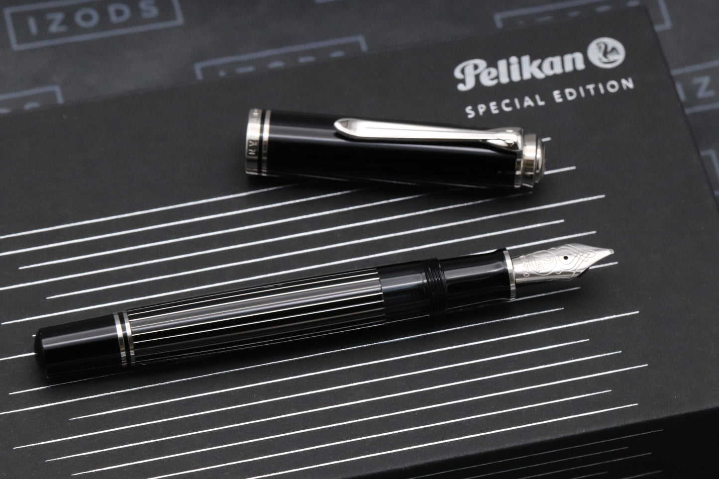 Pelikan Souveran M815 Metal Striped Fountain Pen - BB Nib