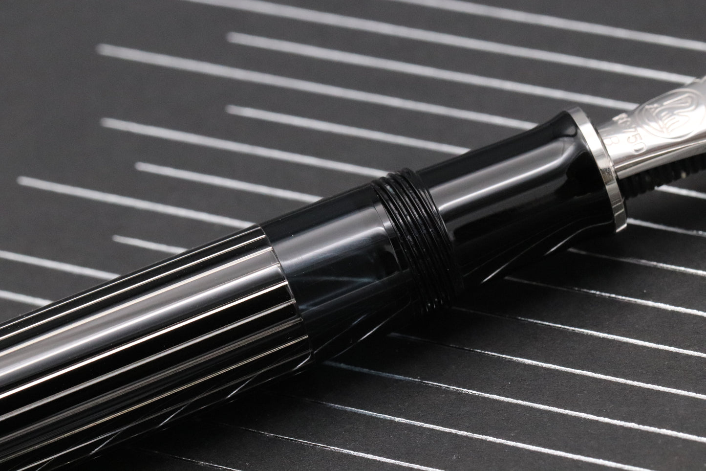 Pelikan Souveran M815 Metal Striped Fountain Pen - BB Nib