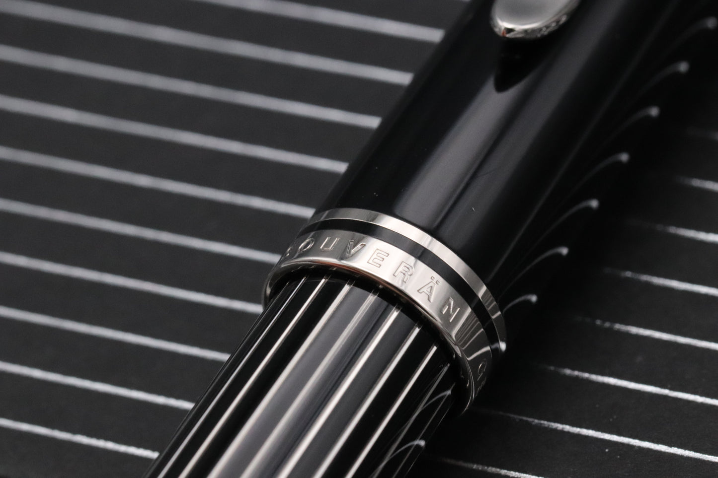 Pelikan Souveran M815 Metal Striped Fountain Pen - BB Nib