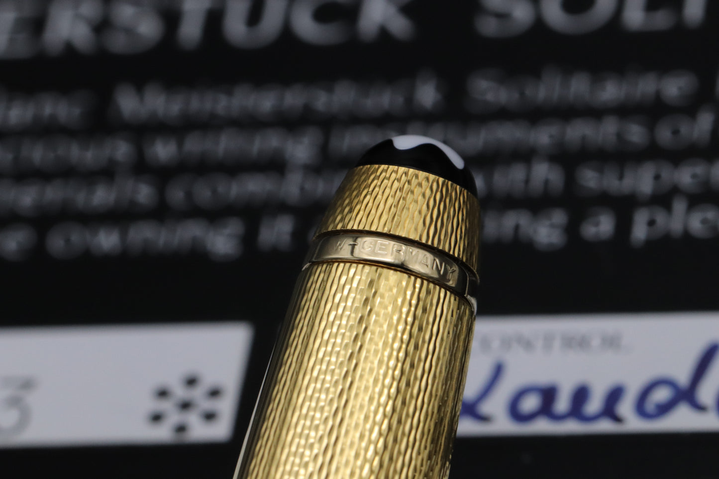 Montblanc Meisterstuck 163 Classique Gold Barley Rollerball Pen