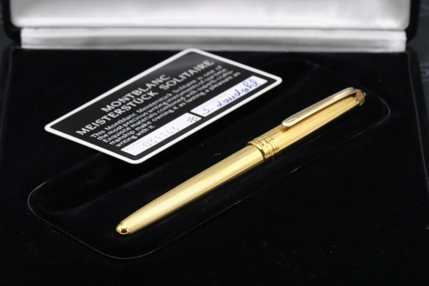 Montblanc Meisterstuck 163 Classique Gold Barley Rollerball Pen