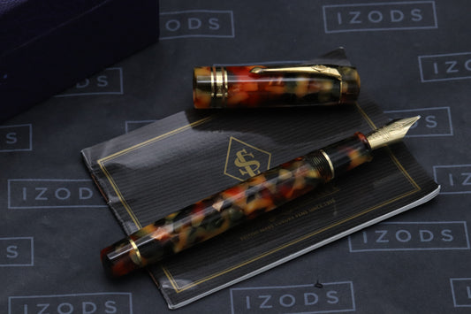 Conway Stewart Belliver Coral Green Fountain Pen - IM Nib