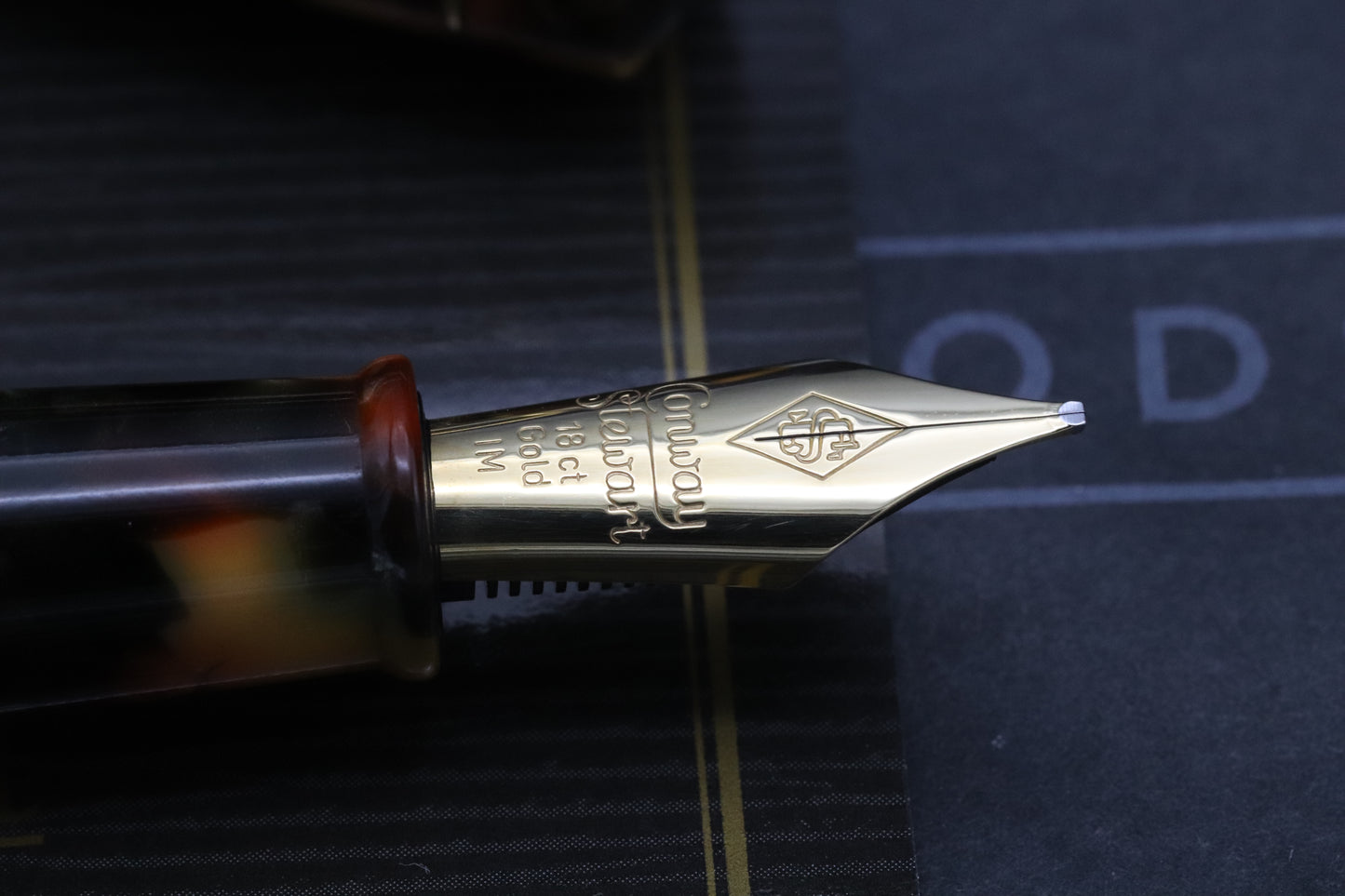 Conway Stewart Belliver Coral Green Fountain Pen - IM Nib