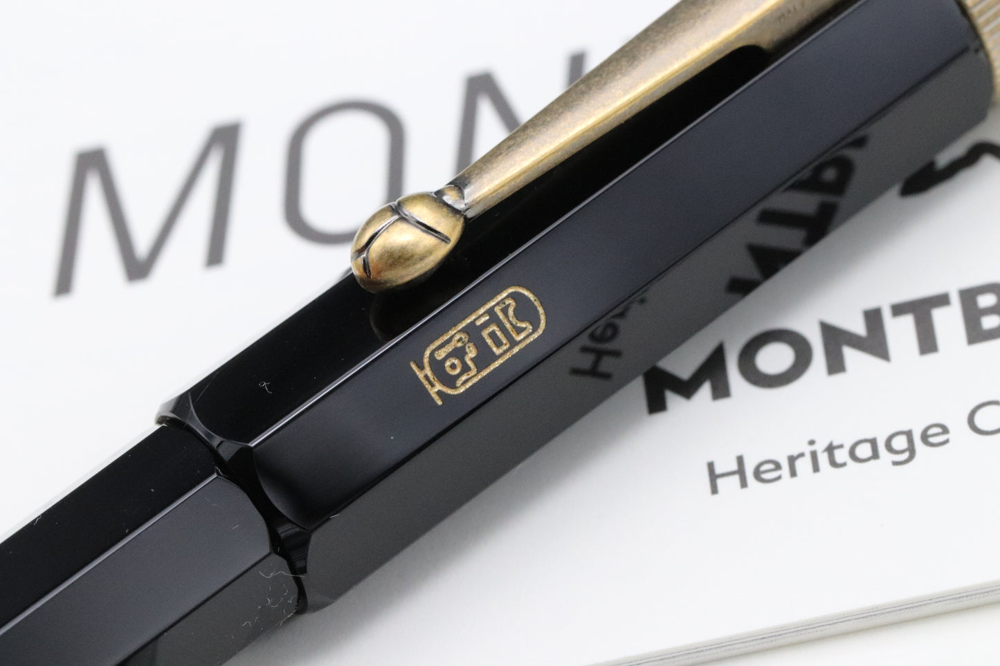 Montblanc Heritage Egyptomania Special Edition Black Fountain Pen - UNUSED - Fine Nib