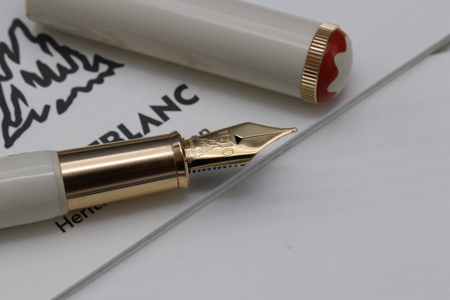 Montblanc Heritage Rouge et Noir Baby Ivory-Coloured Fountain Pen - Fine Nib