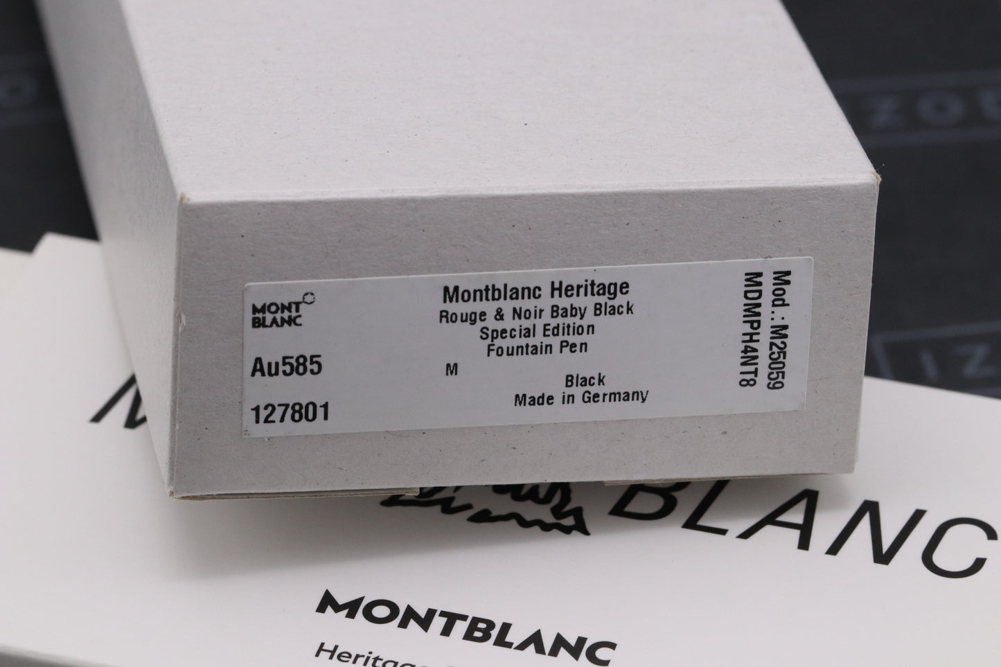 Montblanc Heritage Rouge et Noir Baby Black Resin Fountain Pen