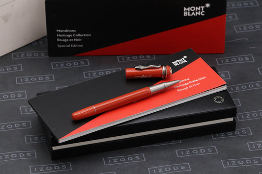 Montblanc Heritage Rouge et Noir Coral-Resin Rollerball / Fineliner Pen - UNUSED