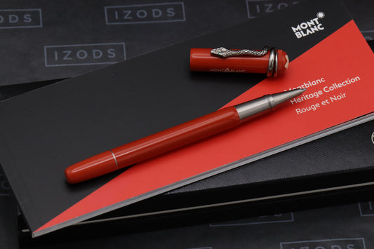 Montblanc Heritage Rouge et Noir Coral-Resin Rollerball / Fineliner Pen - UNUSED