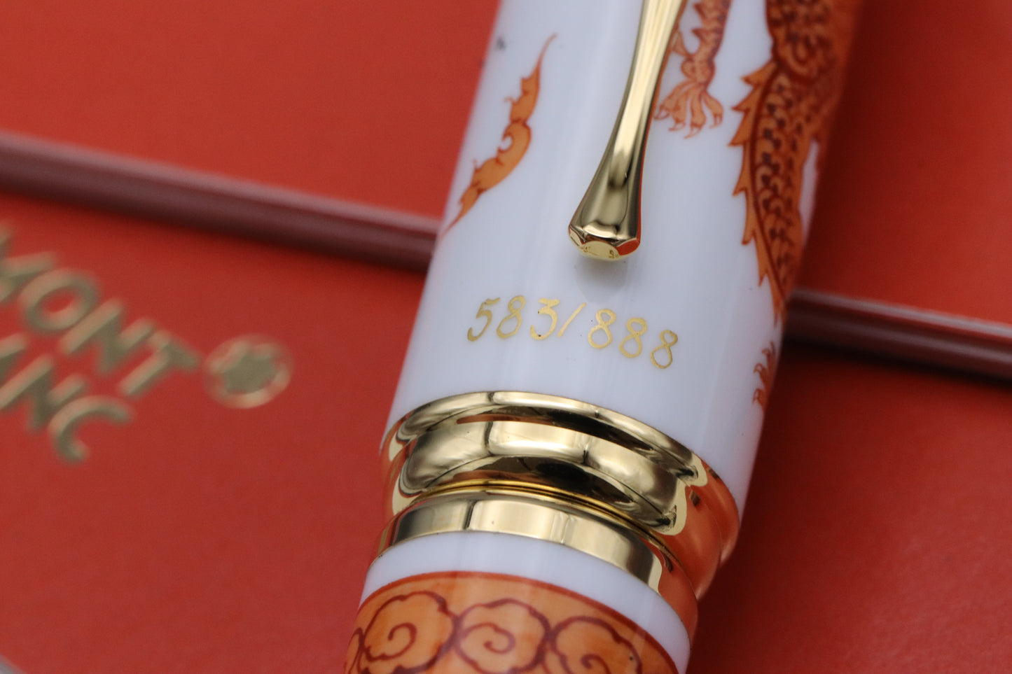 Montblanc Year of the Golden Dragon 888 Meissen Fountain Pen - UNUSED