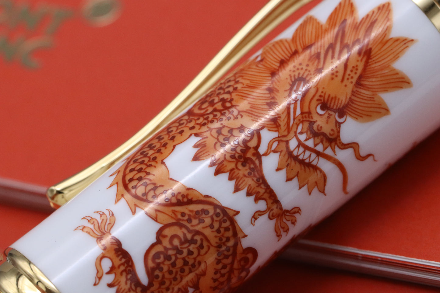 Montblanc Year of the Golden Dragon 888 Meissen Fountain Pen - UNUSED