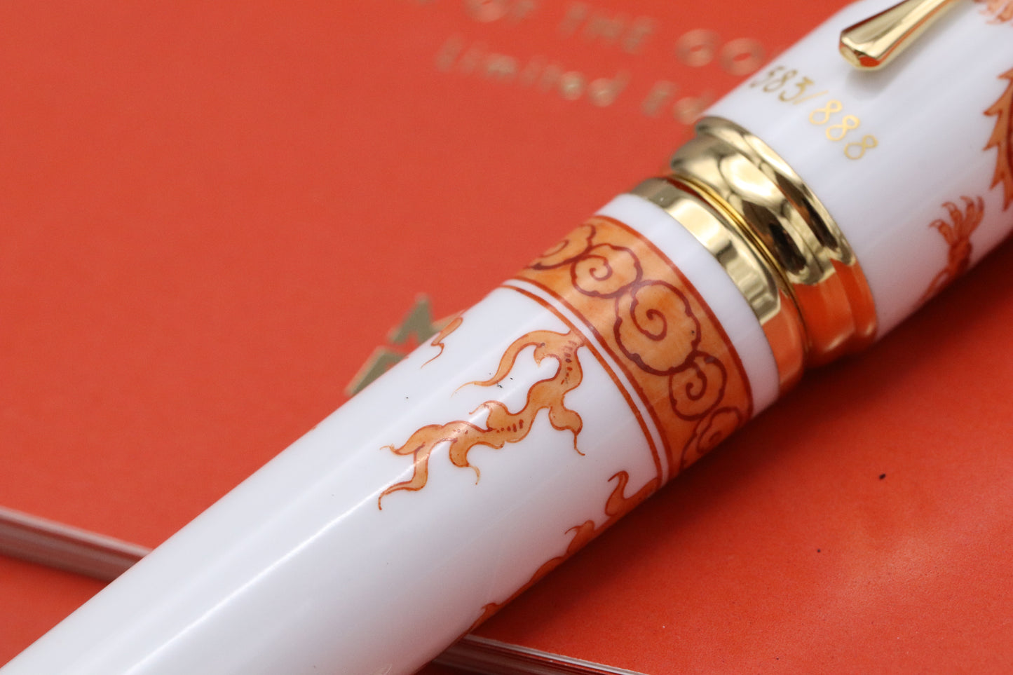 Montblanc Year of the Golden Dragon 888 Meissen Fountain Pen - UNUSED