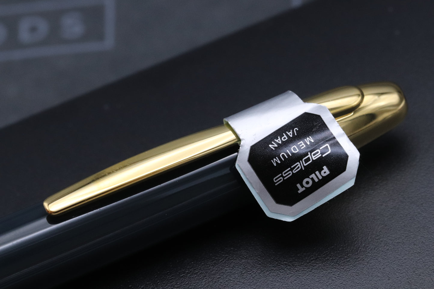 Pilot Capless Grey Gold Fountain Pen - 18k Medium Nib
