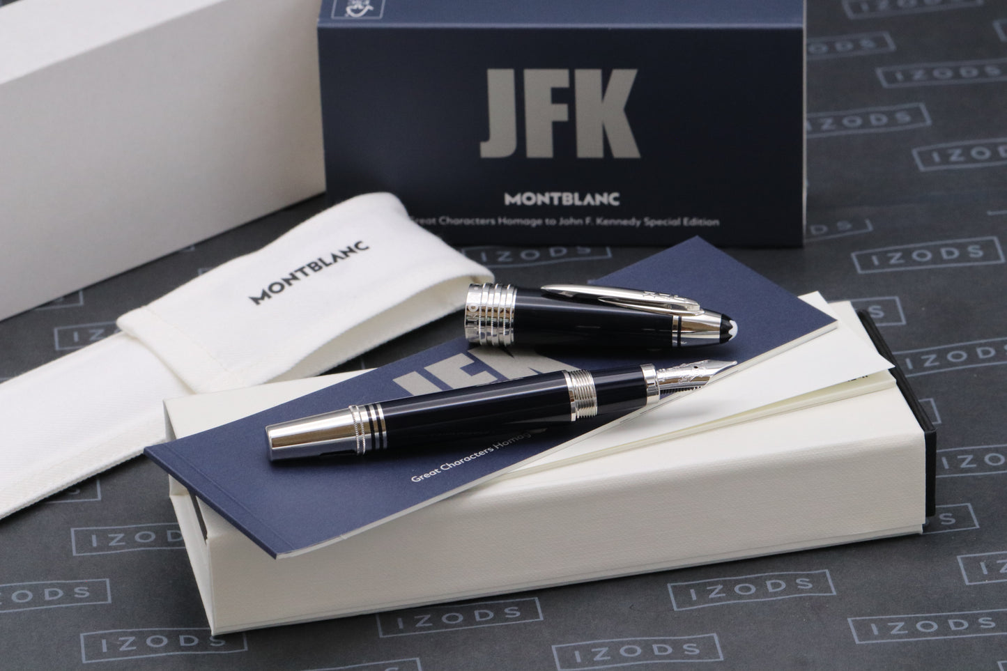 Montblanc Great Characters JFK Blue Special Edition Fountain Pen - DIPPED - Fine Nib