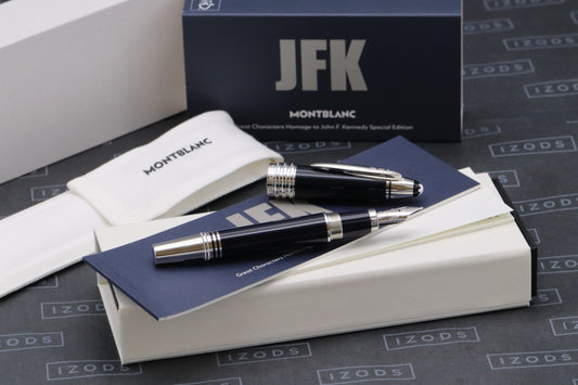 Montblanc Great Characters JFK Blue Special Edition Fountain Pen - DIPPED - Fine Nib