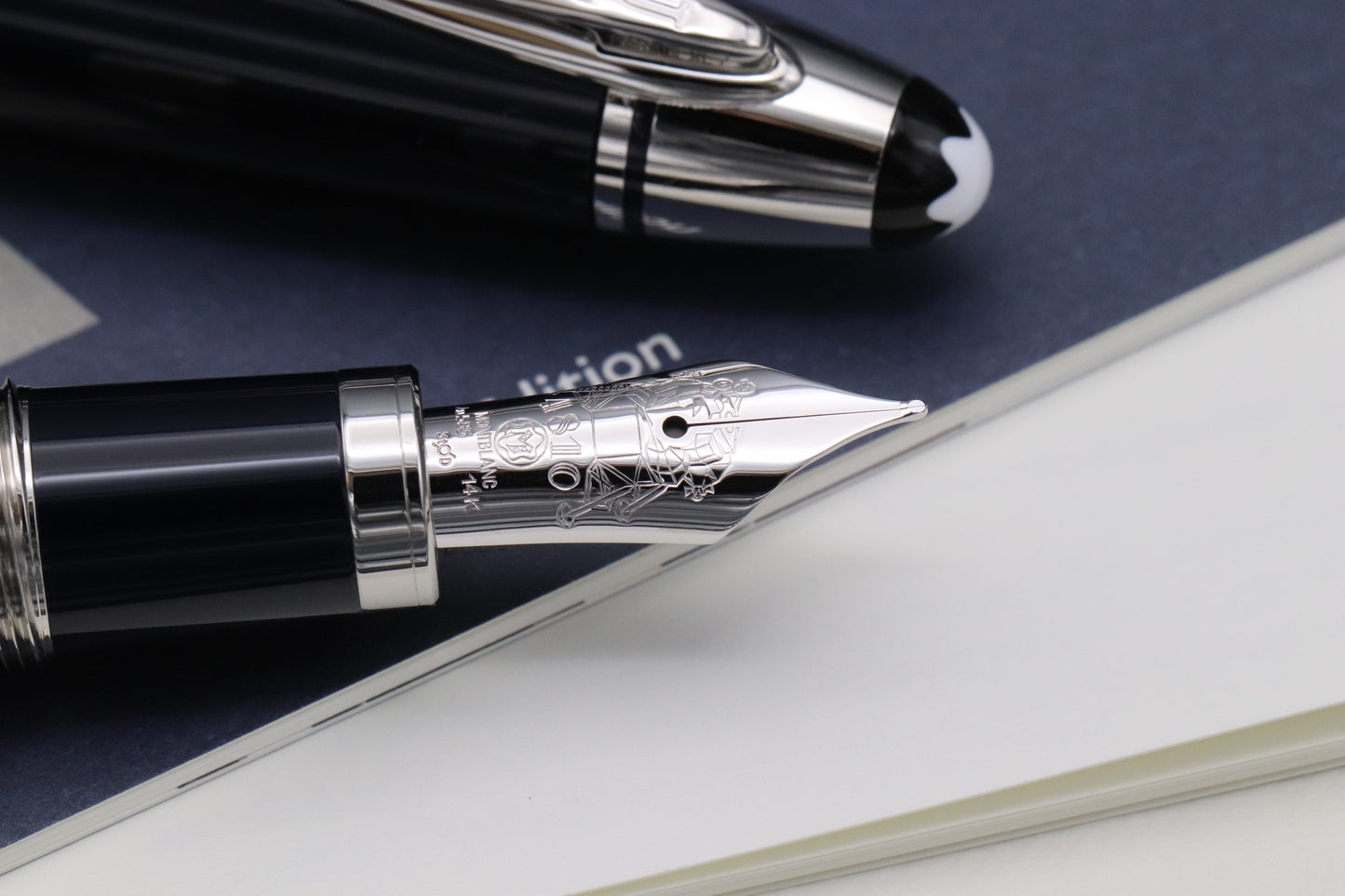 Montblanc Great Characters JFK Blue Special Edition Fountain Pen - DIPPED - Fine Nib