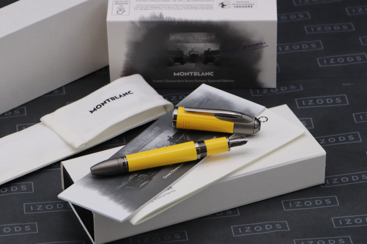 Montblanc Great Characters Enzo Ferrari Giallo Modena Fountain Pen - UNUSED - Fine Nib
