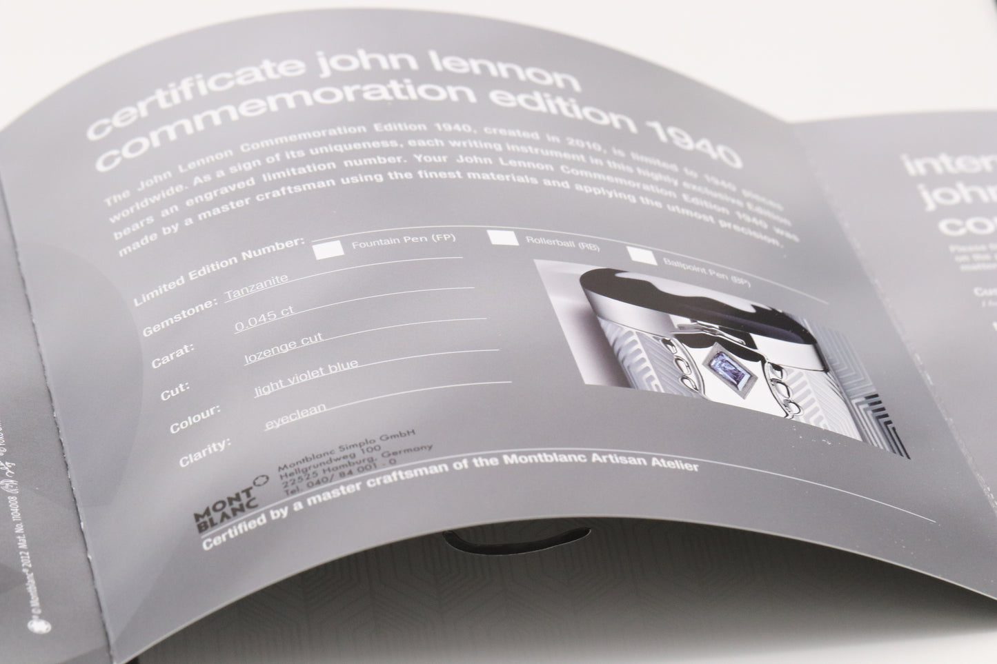 Montblanc Donation Series John Lennon LE1940 Ballpoint Pen