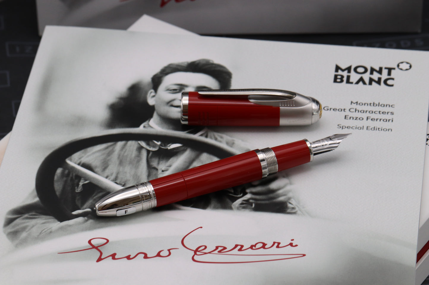 Montblanc Great Characters Enzo Ferrari Special Edition Fountain Pen - UNUSED - Fine Nib