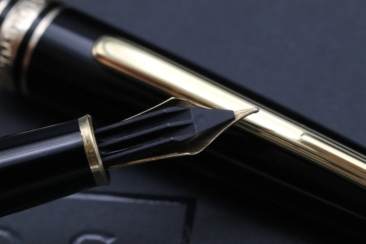 Montblanc Meisterstuck 144 Classique Gold Coated Fountain Pen - Monotone EF Nib