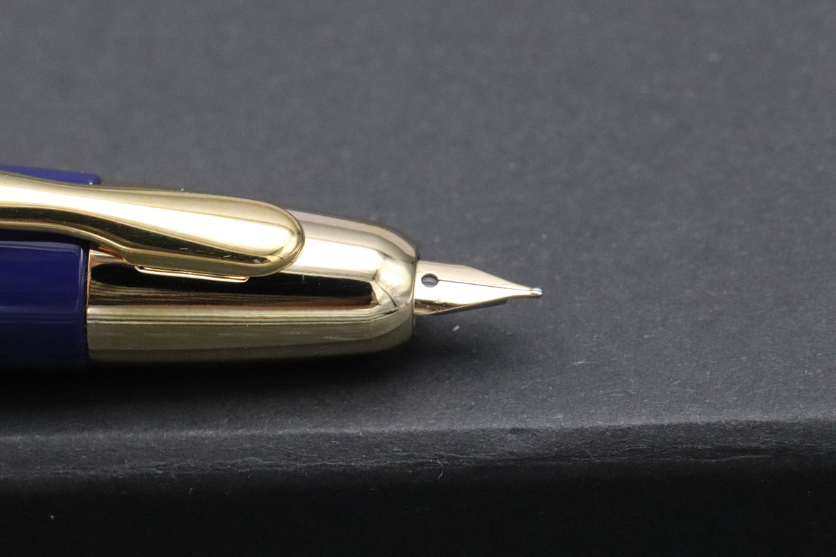 Pilot Capless Blue Gold Fountain Pen - 18k Fine Nib