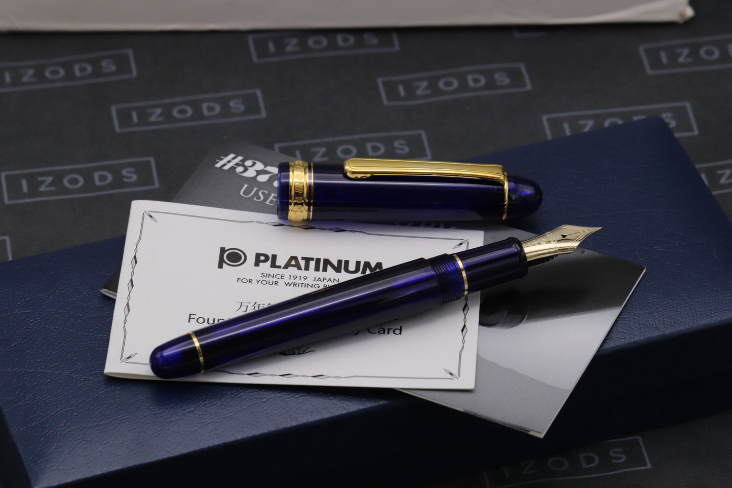Platinum 3776 Chartres Blue GT Fountain Pen - EF Nib