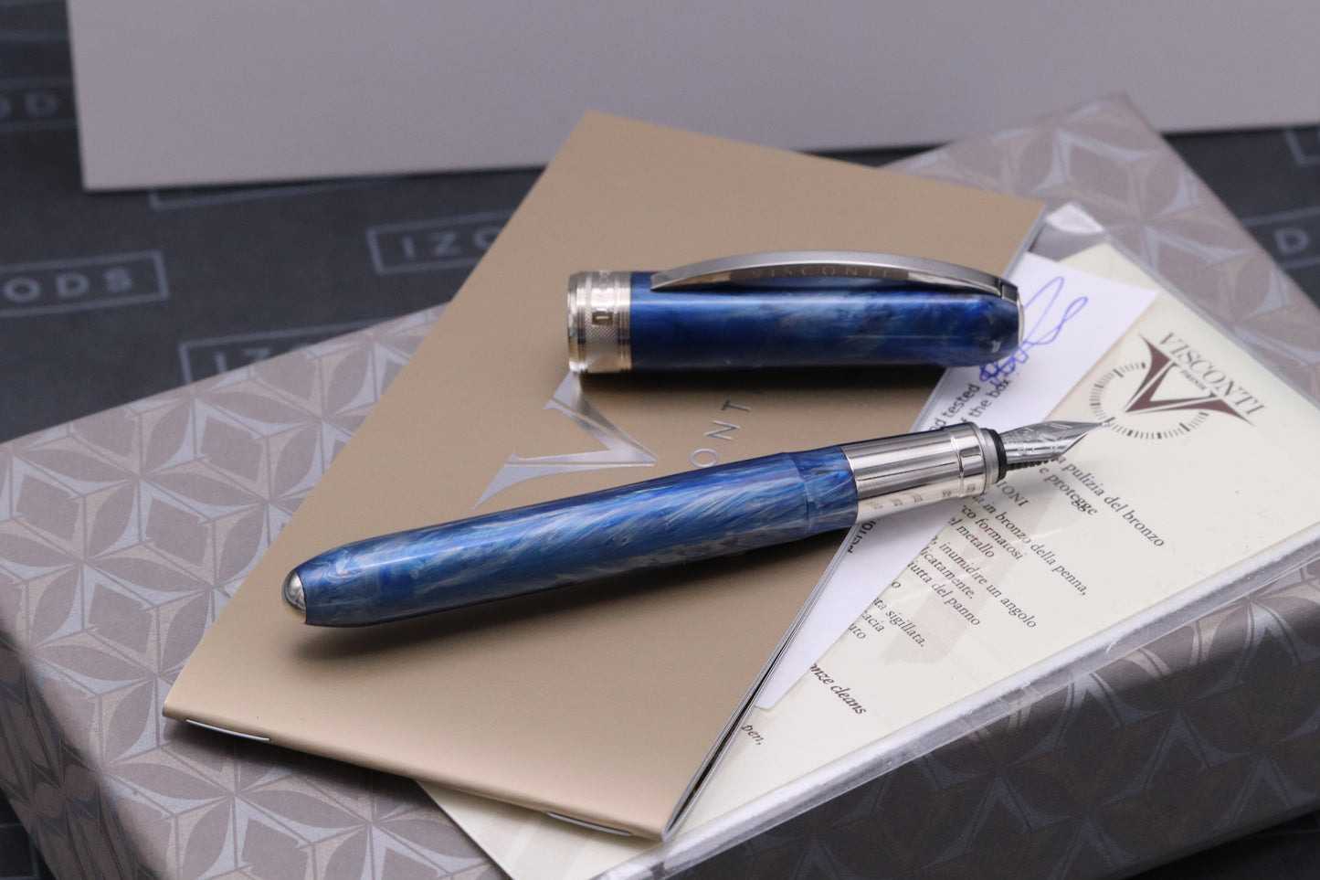 Visconti Rembrandt Blue Fog Fountain Pen - Medium Nib
