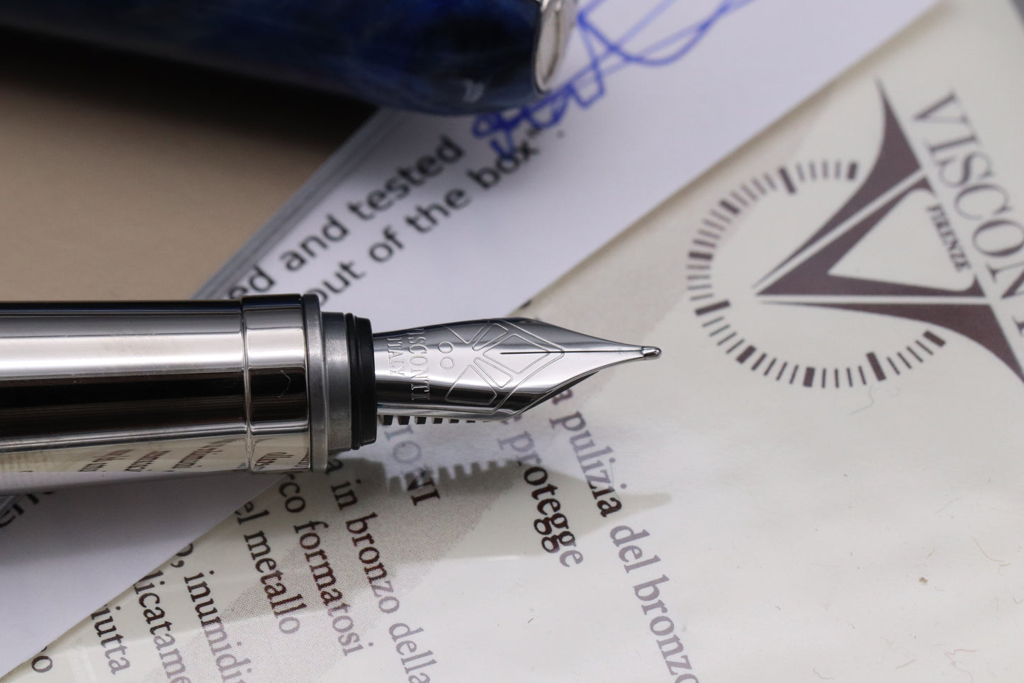 Visconti Rembrandt Blue Fog Fountain Pen - Medium Nib
