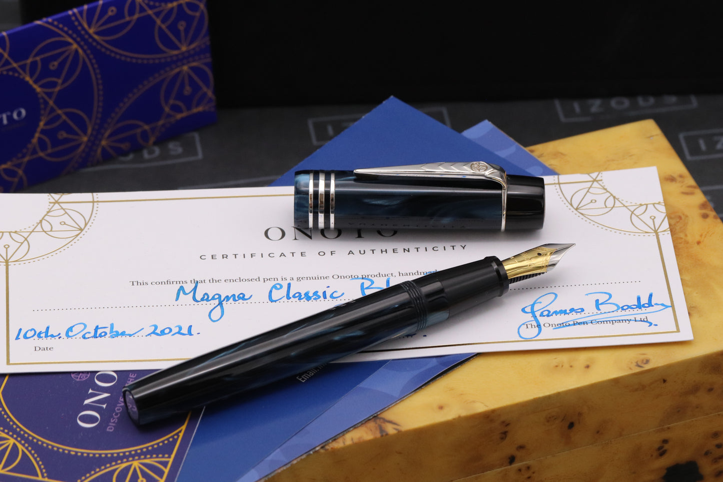 Onoto Magna Blue Pearl Prototype Special Edition Fountain Pen