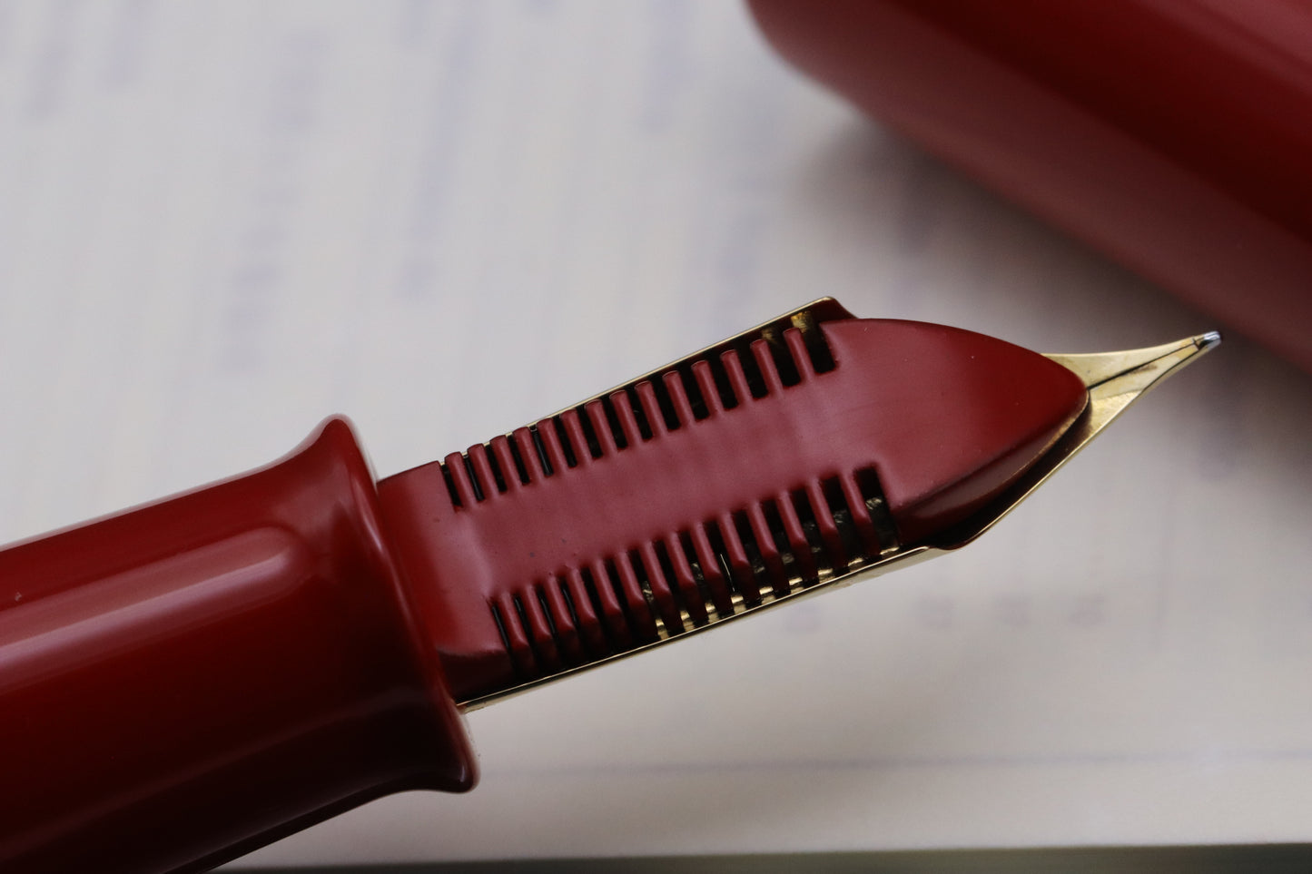 Namiki Emperor Vermilion Urushi Fountain Pen - INKED ONCE - FM Nib