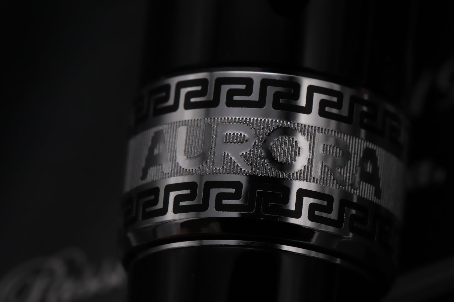 Aurora Optima Black Chrome Fountain Pen - EF Nib - INKED ONCE