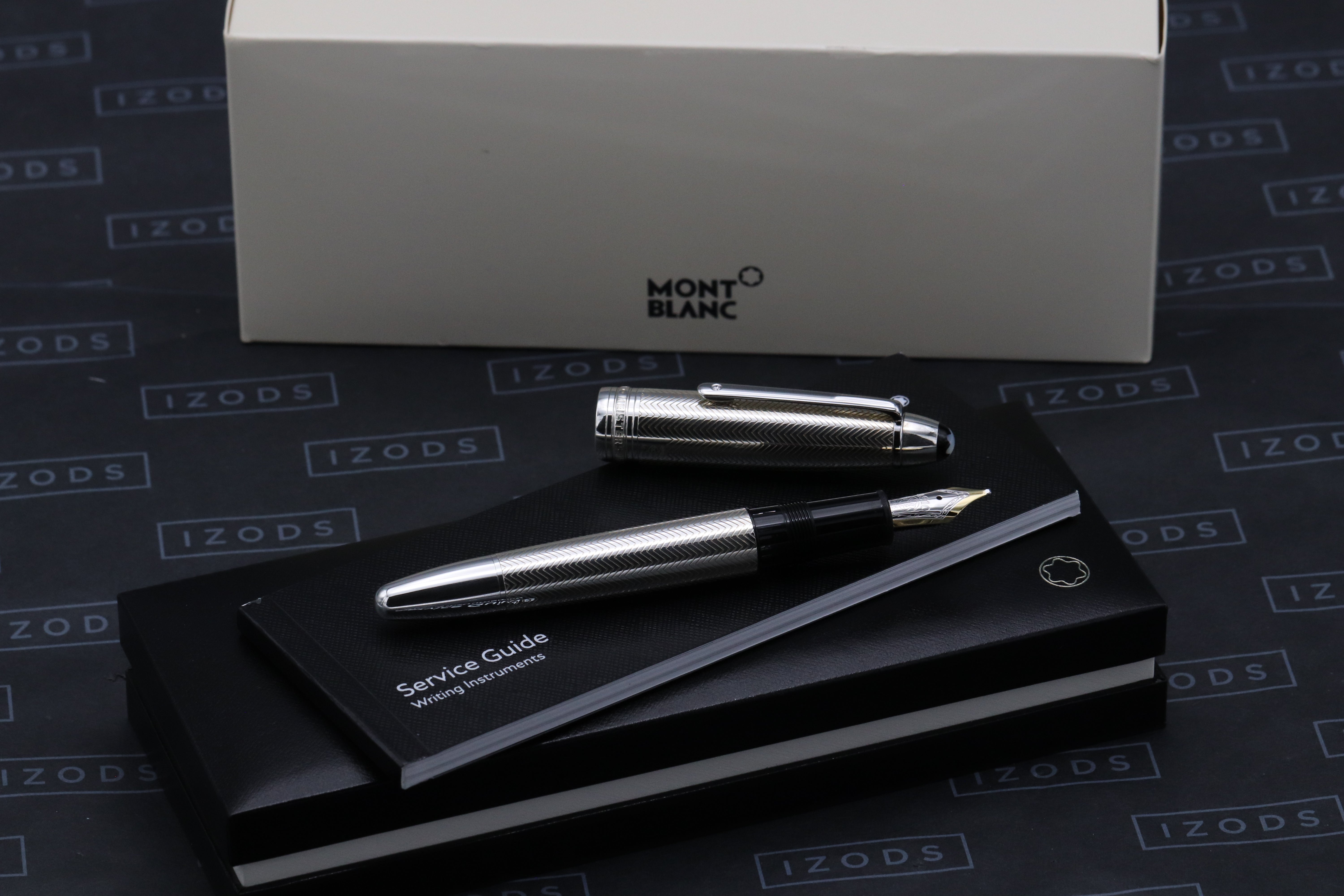 Montblanc Meisterstuck 146 LeGrand Silver Barley Diamond Fountain