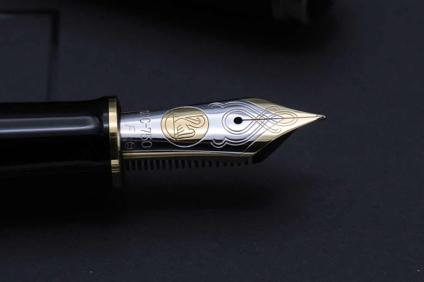 Pelikan Souveran M1000 Black Fountain Pen - Fine PF Marked Nib
