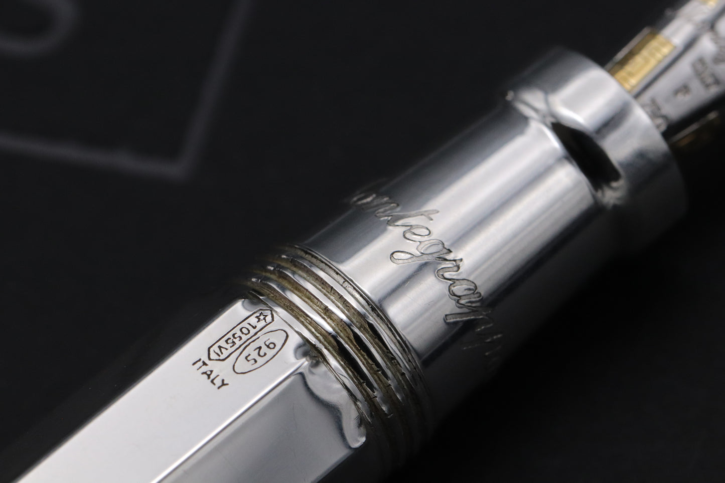 Montegrappa Reminiscence Smooth Faceted Sterling Silver Fountain Pen