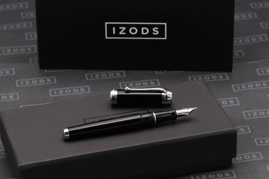 Aurora Talentum Black Chrome Fountain Pen