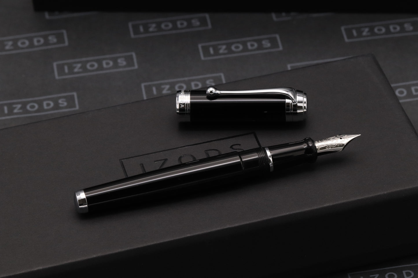 Aurora Talentum Black Chrome Fountain Pen