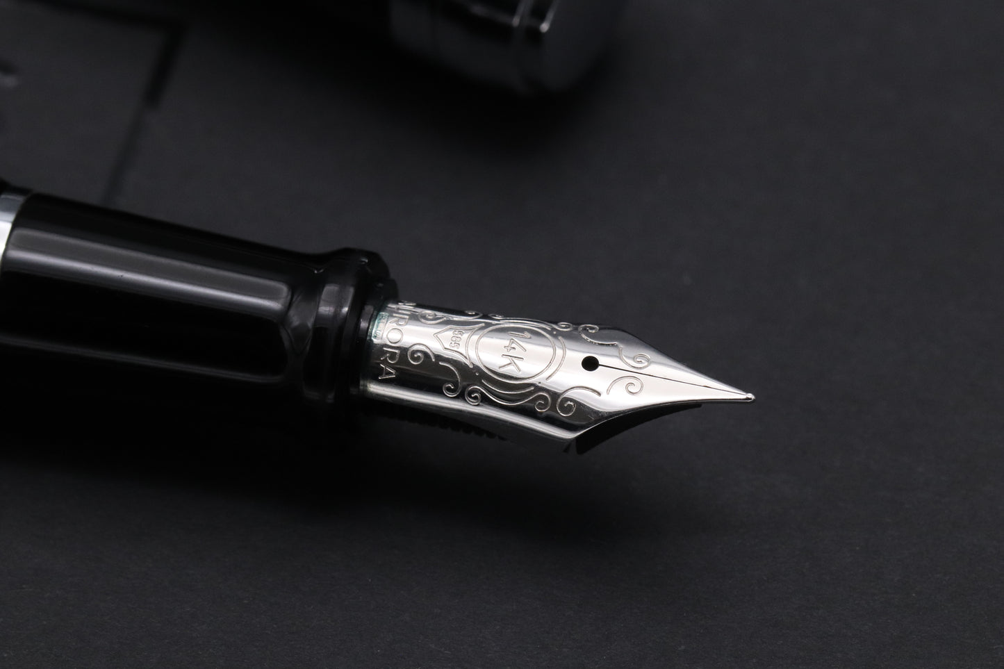 Aurora Talentum Black Chrome Fountain Pen