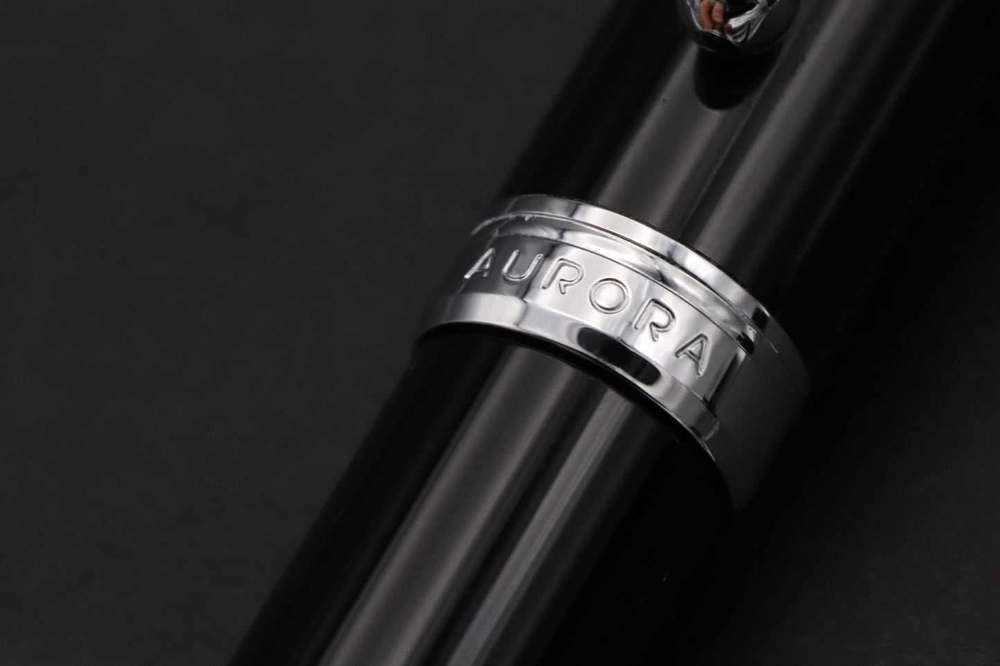 Aurora Talentum Black Chrome Fountain Pen
