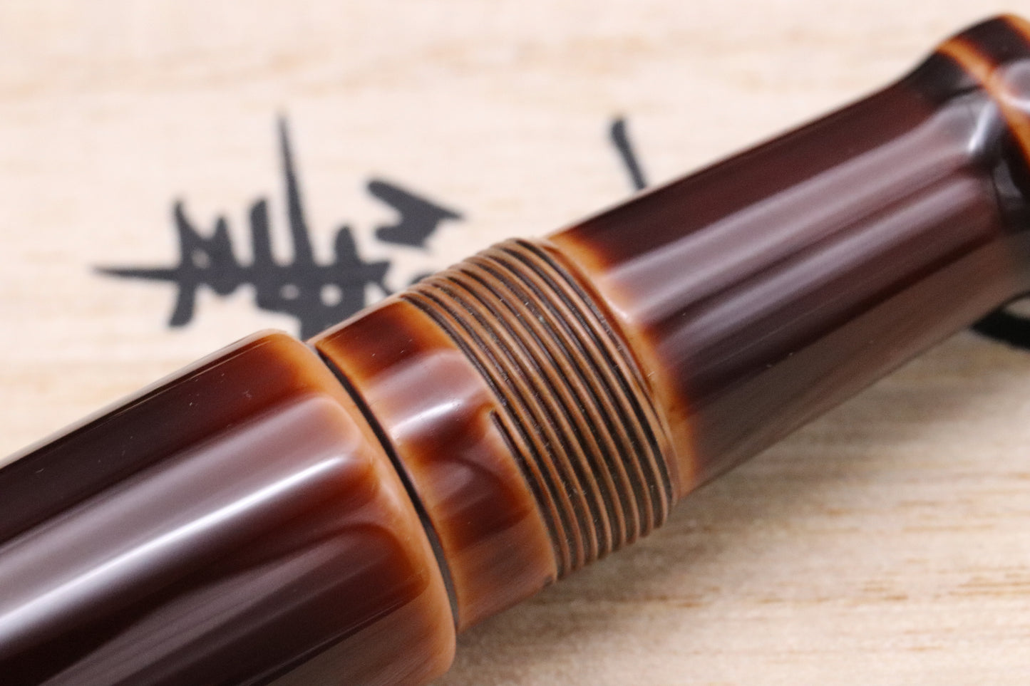 Nakaya D-17mm Portable Cigar Toki-tamenuri Fountain Pen - Soft Fine Nib