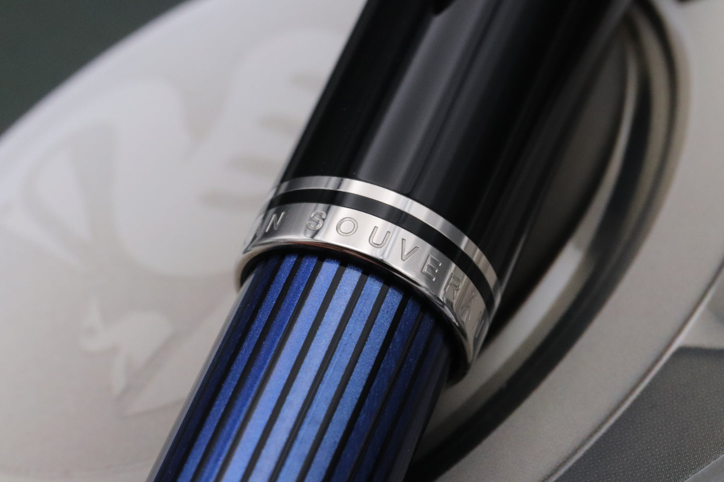 Pelikan Souveran M805 Blue Black Fountain Pen - EF Nib