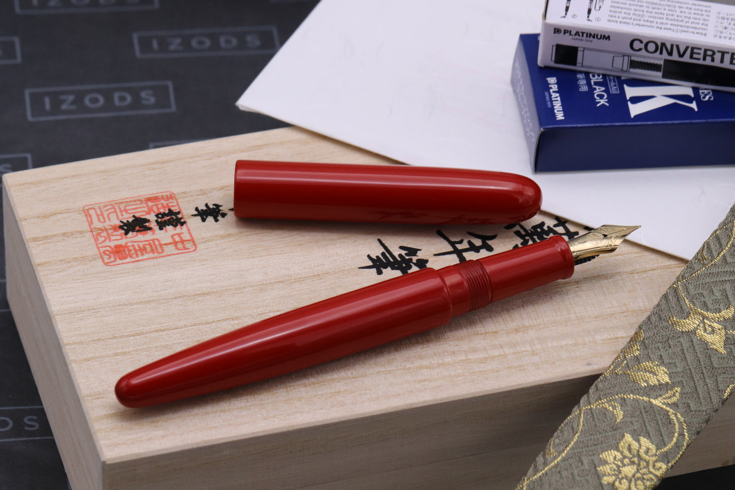 Nakaya Long Cigar Shu Fountain Pen - UNUSED - Fine Nib